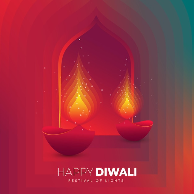 Happy Diwali Festival Background Design Template