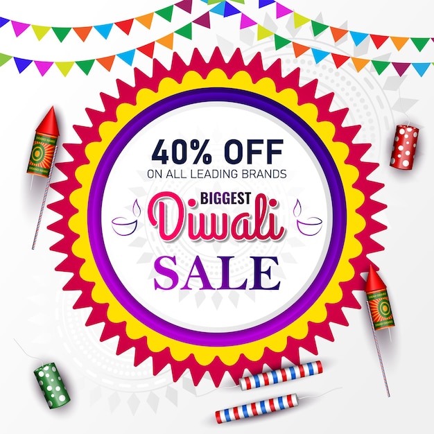 Happy diwali festival brand promotion banner design