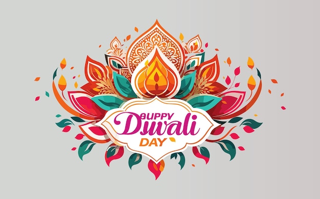 Happy Diwali festival celebration Background poster card banner logo vector Ai Generated Art