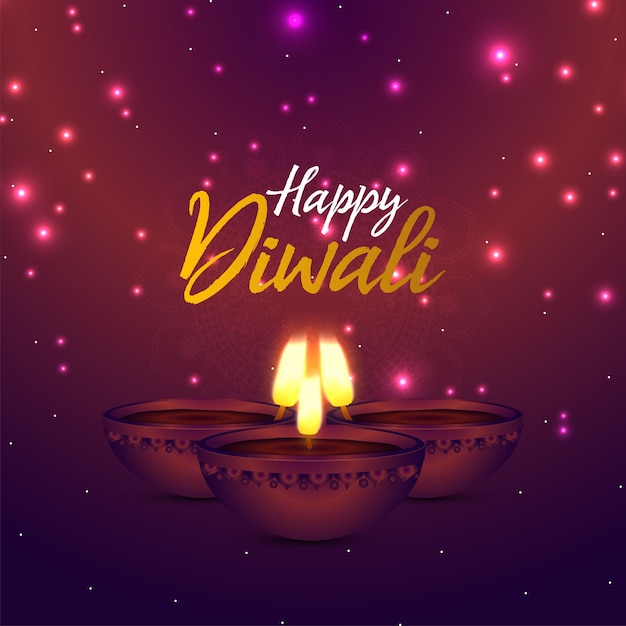 Happy diwali festival celebration background