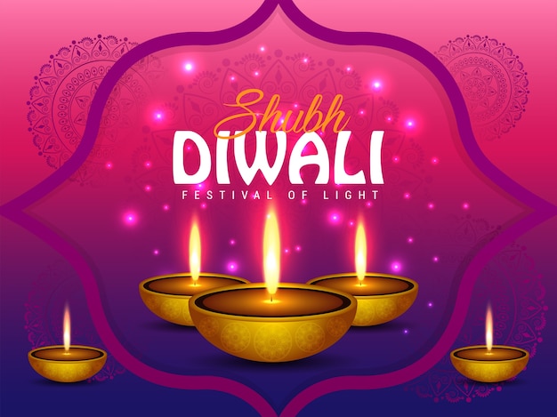 Happy diwali festival of light background