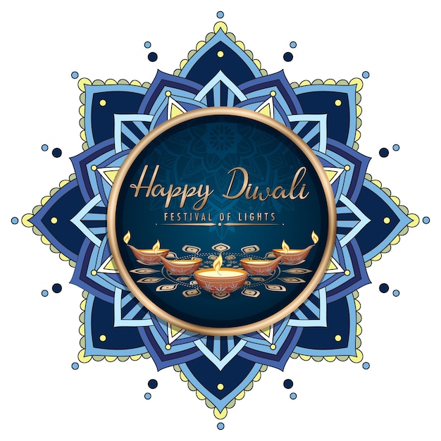 Happy Diwali festival of lights poster