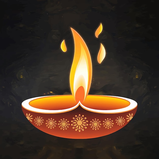 Happy diwali indian festival background with candles