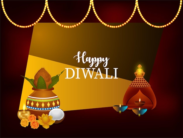 Happy diwali indian festival background