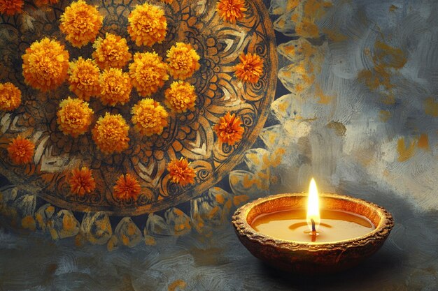 Vector happy diwali is the joyous celebration of the hindu festival of lights marked by vibrant lamps