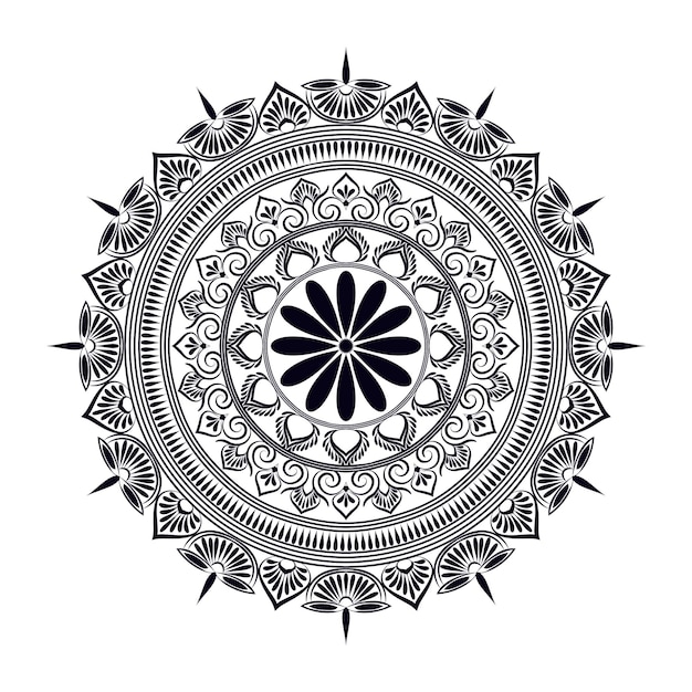 Happy diwali ornamental indian mandala art style vector illustration