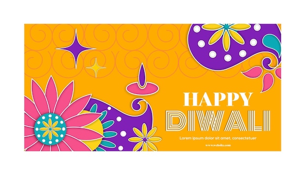 Happy diwali social media banner