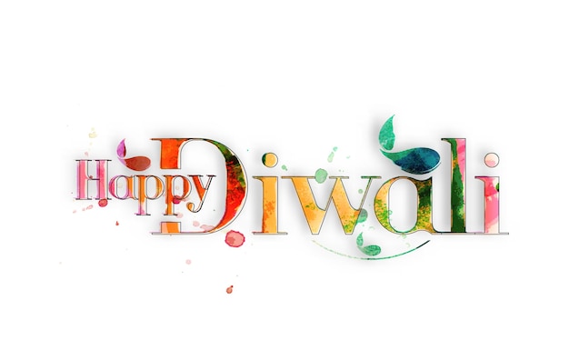 Happy Diwali text design. vector illustration.