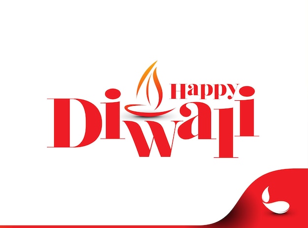 Happy Diwali text design. vector illustration.