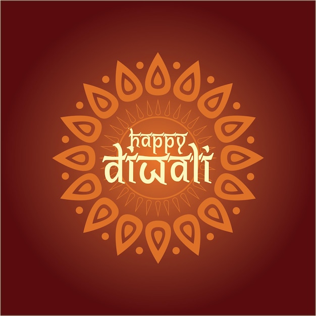 Happy diwali text design