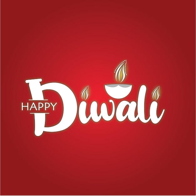 Happy diwali text design