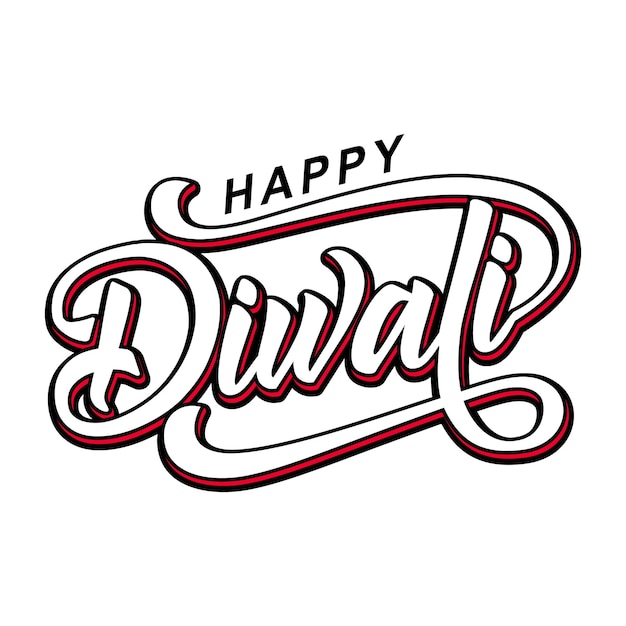 Happy Diwali text vector Happy Diwali text design Happy Diwali cursive font design