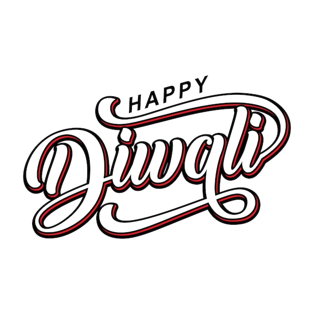 Happy Diwali text vector Happy Diwali text design Happy Diwali cursive font design