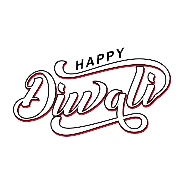 Happy Diwali text vector Happy Diwali text design Happy Diwali cursive font design