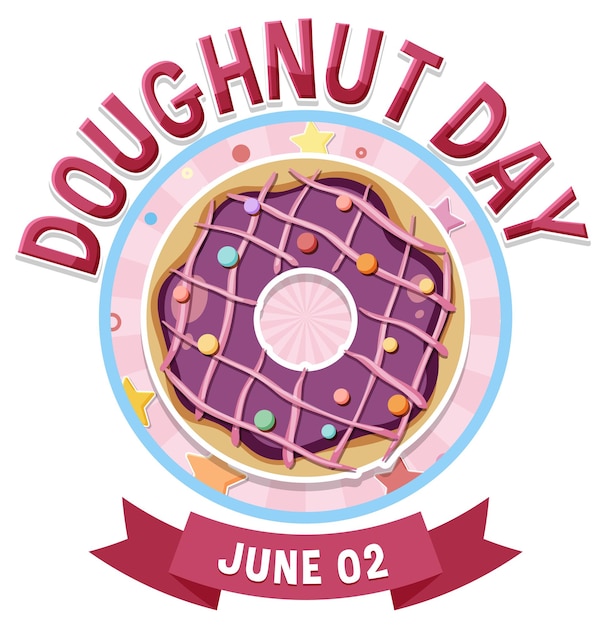 Happy doughnut day in June logo