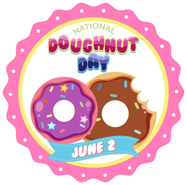 Happy doughnut day in June logo