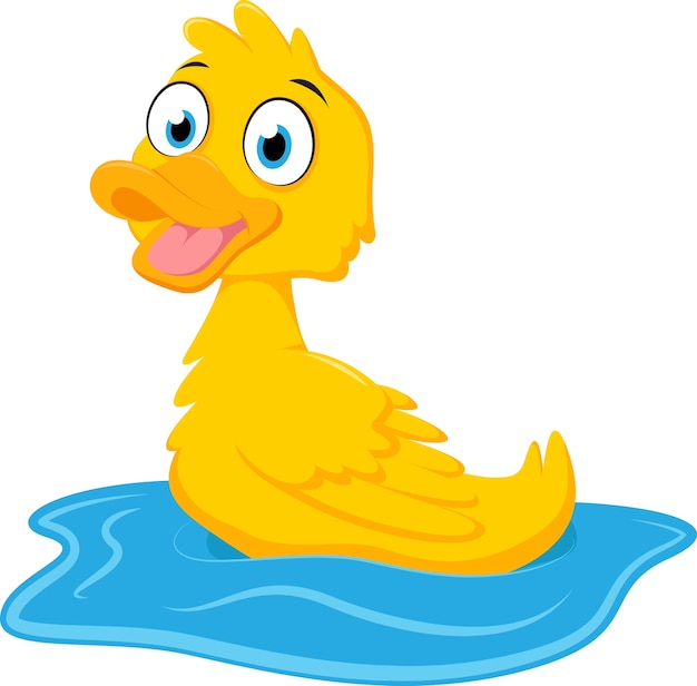 Happy duck cartoon