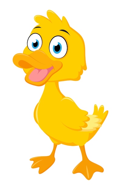 Happy duck cartoon