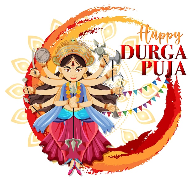 Happy Durga Puja event day