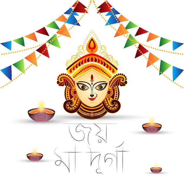 Happy Durga Puja social media post design