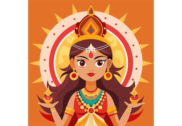 Happy durga puja subh navratri background