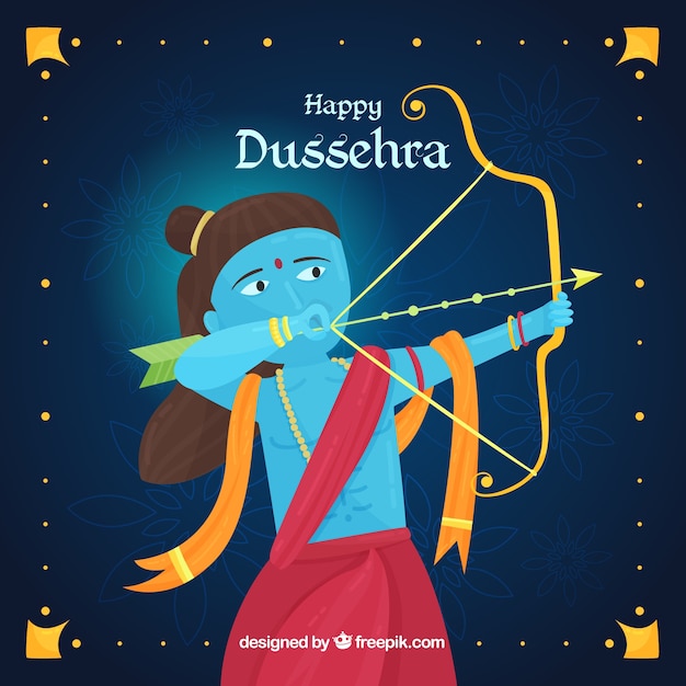 Happy dussehra background with archer