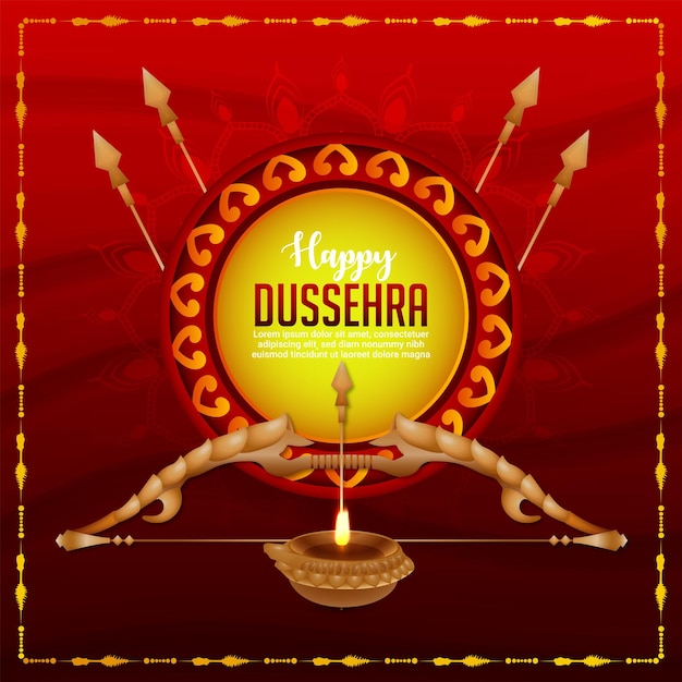 Happy dussehra navratri and durga puja festival background