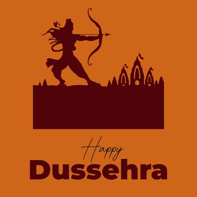 Happy Dussehra Social Media Template for Instagram Post Feed