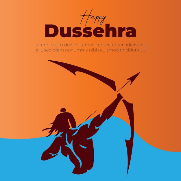 Happy Dussehra Social Media Template for Instagram Post Feed