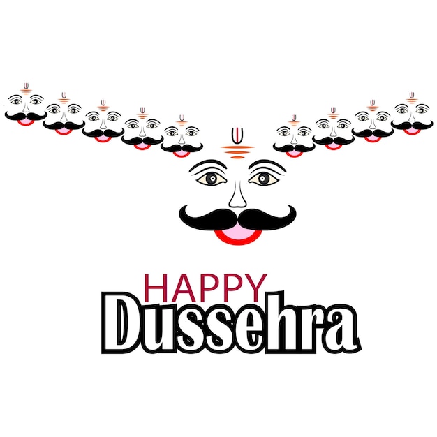 Happy Dussehra with creative design ,Vector Illustration.