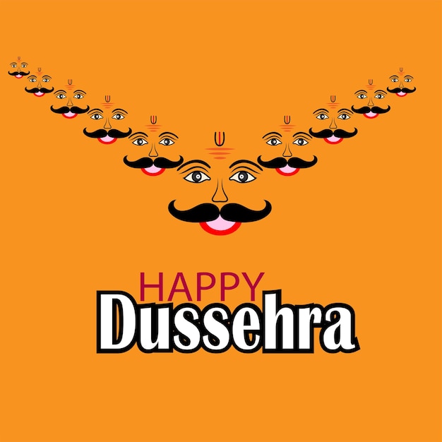 Happy Dussehra with creative design ,Vector Illustration.