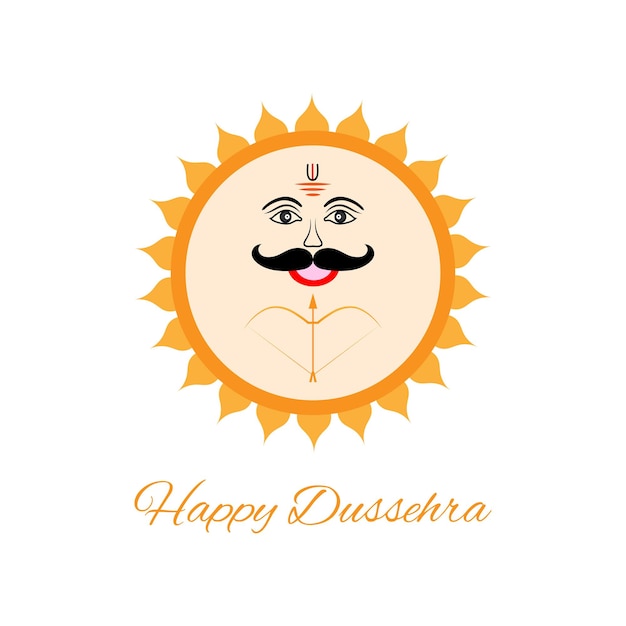 Happy Dussehra with creative design ,Vector Illustration.