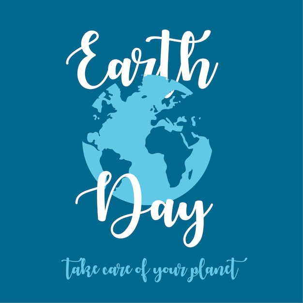 Happy Earth Day concept. Save and protect a planet. Green day. Vector illustartion.