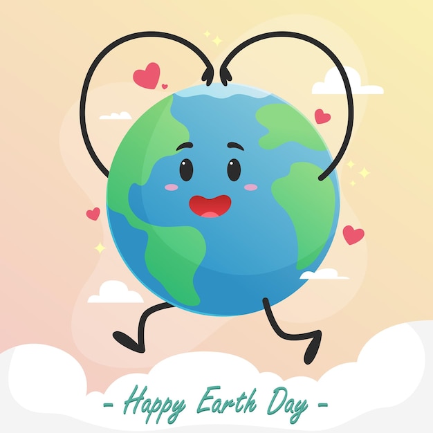 Happy Earth Day Illustration