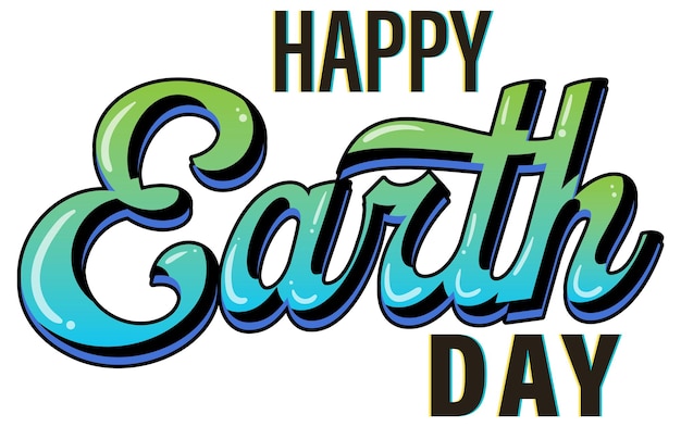 Happy earth day logo design