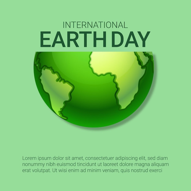 Happy Earth Day! Vector eco illustration for social poster, banner on the theme of save earth.