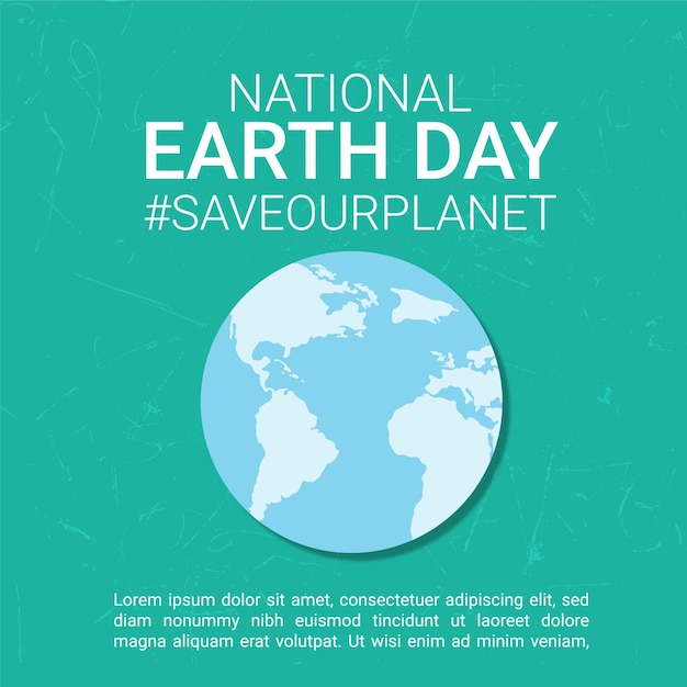 Happy Earth Day! Vector eco illustration for social poster and banner on the theme of saving earth.