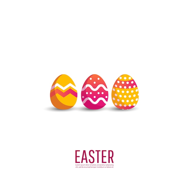 Happy Easter background with colorful egg,