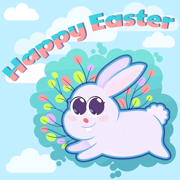 Happy Easter bunny background