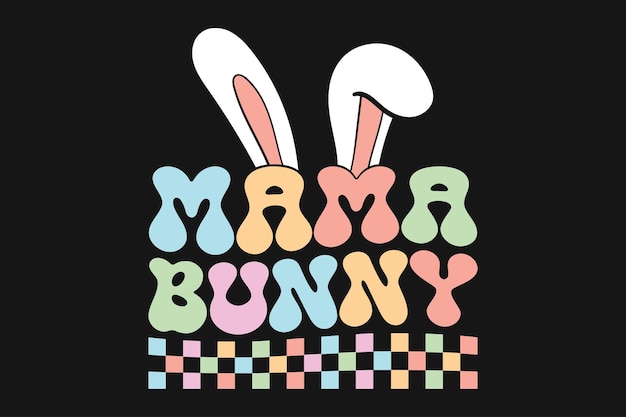 Happy Easter Bunny Vector T-Shirt Design