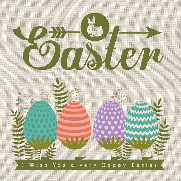 Happy easter card design