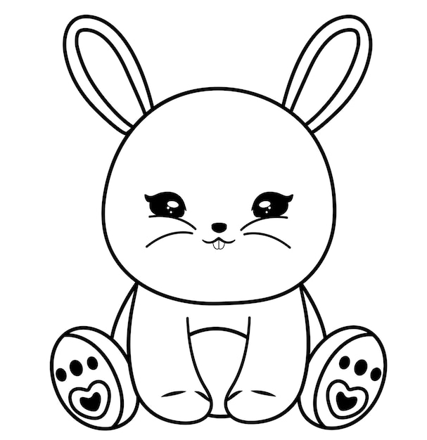 Happy easter card with cute bunny Vector