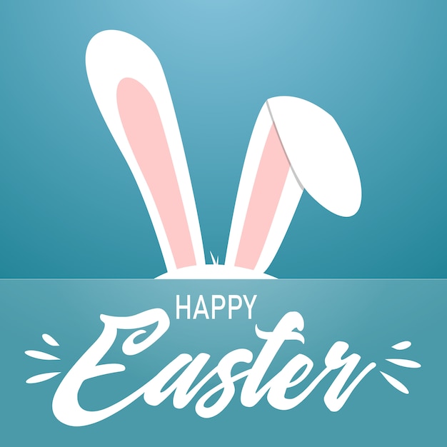 Happy Easter Cartoon Style Vector Card