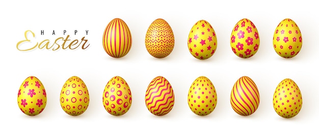 Happy Easter. Color Easter eggs