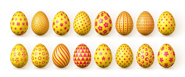 Happy Easter. Color Easter eggs