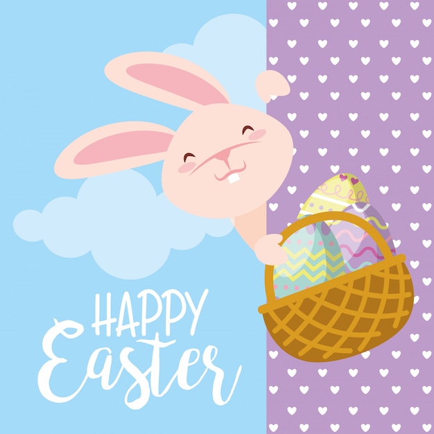 Happy easter colorful card