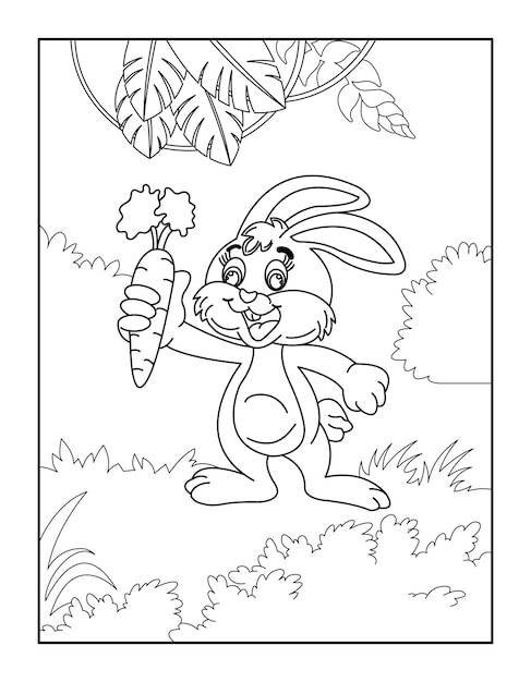 Happy Easter Coloring Page for kids Coloring book for relax and meditation