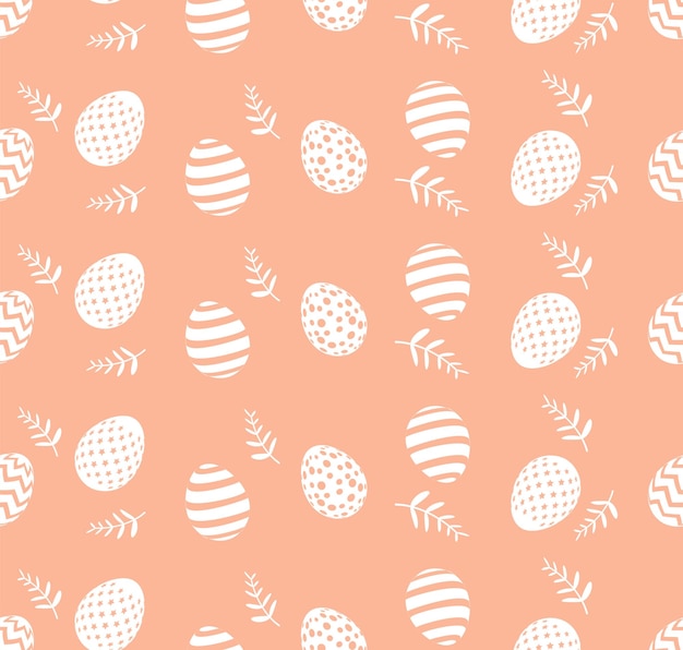 Happy easter day Colorful easter egg pattern seamless background Vector