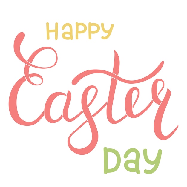 Happy Easter day lettering