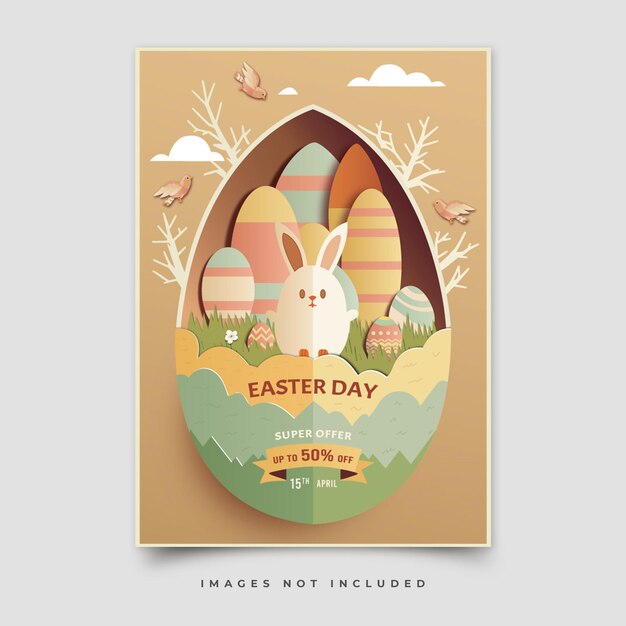 Happy easter day poster